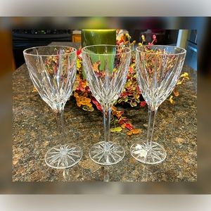 Trio of Crystal Wine Glasses